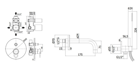 Zestaw wannowy podtynkowy-Paffoni/kolekcja Joker