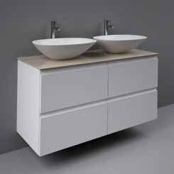 MORNING Umywalka nablatowa owalna 54x38 cm biały połysk