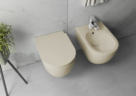 INFINITY miska WC wisząca, Rimless, 36,5x53cm, ivory