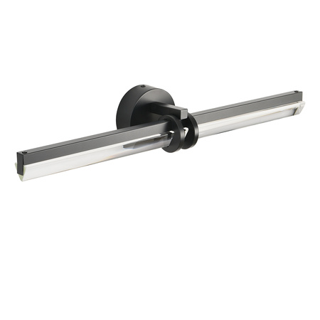 Lampa ścienna LOVELY LED 58 cm- czarno szklany kinkiet