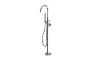 AXEL BRUSHED NICKEL Bateria wannowa wolnostojąca z obrotową wylewką