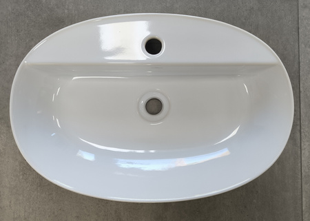 Umywalka nablatowa RACER Carisma Blanc 59 cm Biały Połysk