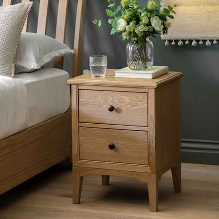 Malvern 2 Drawer Bedside 450x400x600mm