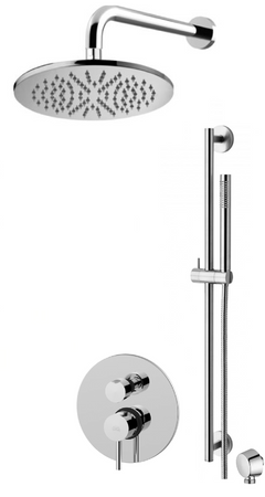 Zestaw natryskowy podtynkowy ze sztycą L-400mm fi-22,5cm-Paffoni/kolekcja Light