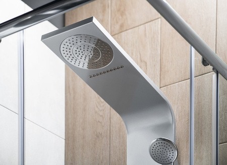 TUSA panel prysznicowy 200x1400mm, srebrny