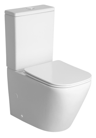 IMALA miska wc kombi, Vortex Rimless, 61x35,5cm, odpływ dolny/tylny, biały
