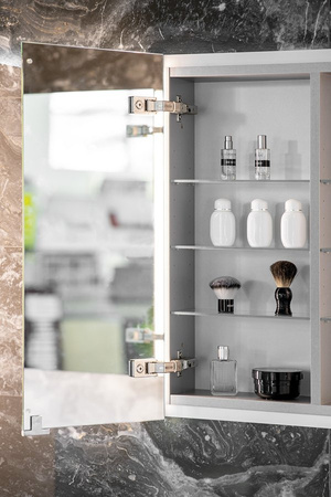 INTEGRA szafka z lustrem do zabudowy, oświetlenie LED, 85x70cm