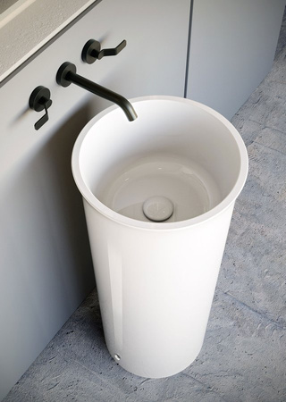 THE NEW YORKER umywalka ceramiczna wolnostojąca 40x89x40cm, biały