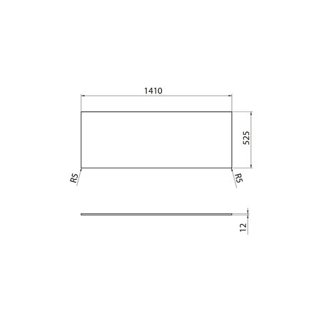 LOREA blat Rockstone 141x1,2x52,5cm, biały mat