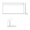 BRETO lustro z oświetleniem LED i półką 120x60,8cm
