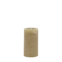 Pillar Candle Rustic Olive (2pk) 70x70x130mm