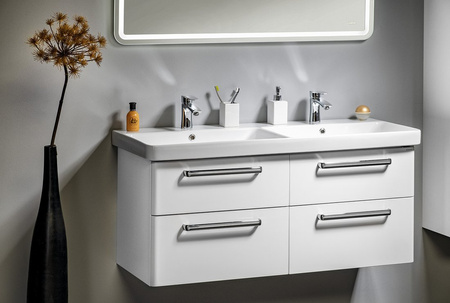 THEIA szafka umywalkowa podwójna 116x50x44,2cm, 4 szuflady, biała