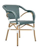 Krzesło CAFE MIRAMAR turkus / morski      rattan