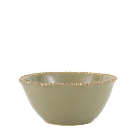 Organic Beaded Bowl Olive (4pk) 160x70mm