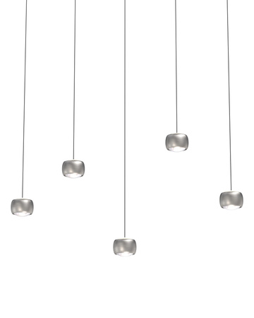 7039-503 Lampa wisząca piątka QUIBERON nikiel szampański