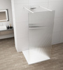 ESCA WHITE MATT jednoczęściowa kabina przysznicowa Walk-In, szkło Flute, 1100 mm