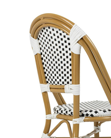 Krzesło ogrodowe CAFE PARIS białe rattan