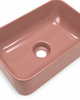 Vitruvit MINIMAL ceramiczna umywalka nablatowa prostokątna 40 x 25 cm Quartz mat z korkiem klik klak Thulite (wyprzedaż ekspozycyjna)