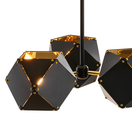 Lampa wisząca NEW GEOMETRY-3 czarno złota 45 cm
