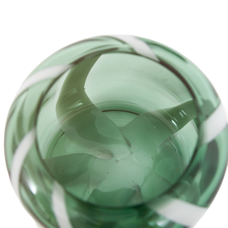 Candy Stripe Tealight Holder S/2 Green100x100x75mm