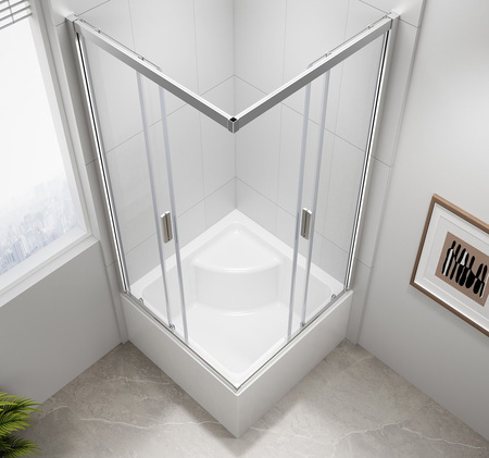 CARMEN brodzik prysznicowy głęboki ze stelażem 90x90x30cm, biały