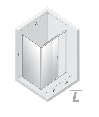 Kabina prysznicowa PRIME 1D prostokątna L 100x75x200 szkło czyste 6mm Active Shield 2.0