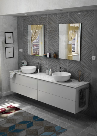 TREOS szafka umywalkowa 110x53x50,5cm, biały mat