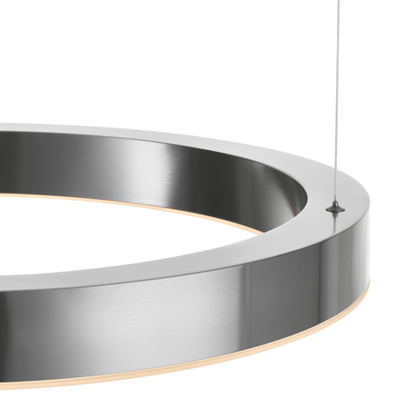 Lampa wisząca CIRCLE 60 cm - LED, ring nikiel szczotkowany