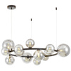 NOWOCZESNA LAMPA WISZĄCA CZARNO-DYMIONY MERIDO W15