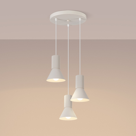 Lampa wisząca ESTRIA 3P beżowa