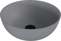BANERA ROUND umywalka kompozytowa nablatowa, średnica 39cm, szary mat