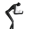 Lampa podłogowa WOMAN-2 BLACK 190 cm czarna figura kobiety z białymi kloszami