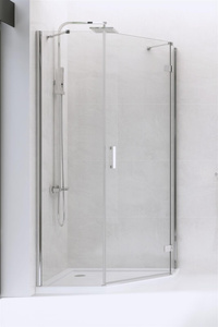 KABINA NEW AZURA ASYMETRYCZNA L 100x80x195 CZYSTE 6mm ACTIVE SHIELD