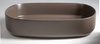 INFINITY OVAL umywalka ceramiczna nablatowa 55x36cm, brązowa