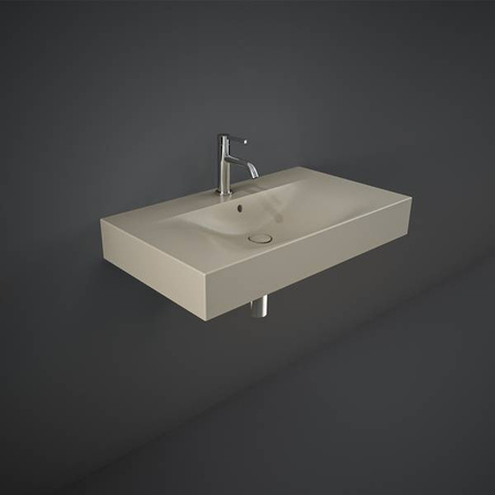 DES Umywalka podwiesz.nablat.81x46cm z otworem cappuccino mat