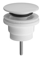 Korek umywalkowy 5/4“, klik-klak, duży grzybek, ABS/biały