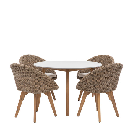 Avena 4 Seater Round Dining Set