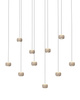 7039-1013 Lampa wisząca dziesiątka QUIBERON kaszmirowa - piaskowa