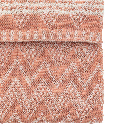 Nalu Knitted Herringbone Throw Apricot 1300x1700mm