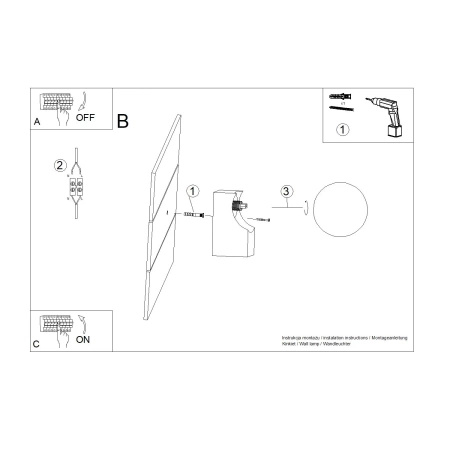 Kinkiet BULBO naturalne drewno
