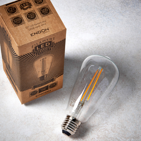 E27 LED Filament Pear 140x64mm Clear Glass ND