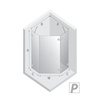 Kabina prysznicowa AVEXA NICKEL BRUSHED 1D pięciokątna P 80x80x200 szkło czyste 6mm Active Shield 2.0