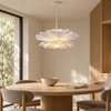 Lampa wisząca PEONY biała 50 cm - nowoczesna lampa sufitowa do salonu