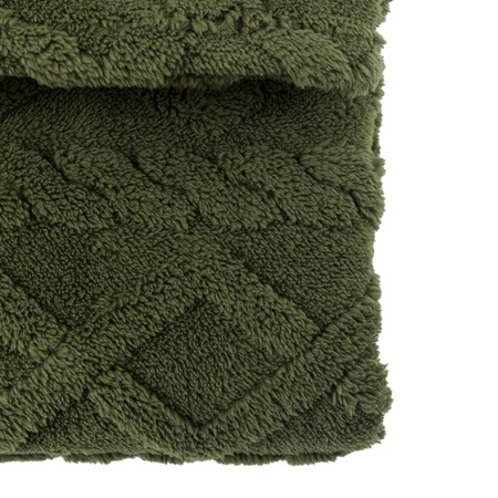 Woodland Cable Knit Throw Forest Green 1300x1700mm