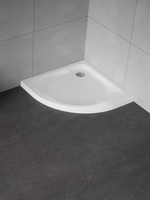 Brodzik prysznicowy CANTARE półokrągły R55 90x90x6 gł. 3,5cm - 90 (obudowa zintegrowana, podstawa posadzka)