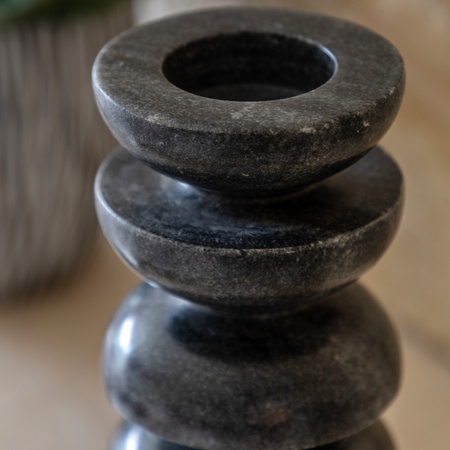 Azuaga Marble Tealight Candlestick Grey 200mm