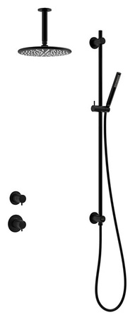 Silhouet DR2 Podtynkowy termostatyczny zestaw prysznicowy matowa czerń