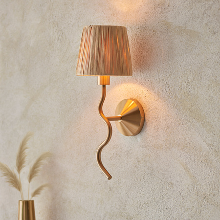 Wriggle 1 Wall Light Brushed Aged Brass