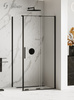 KABINA SMART BLACK PROSTOKĄTNA  160x100x200 CZYSTE 8mm ACTIVE SHIELD
