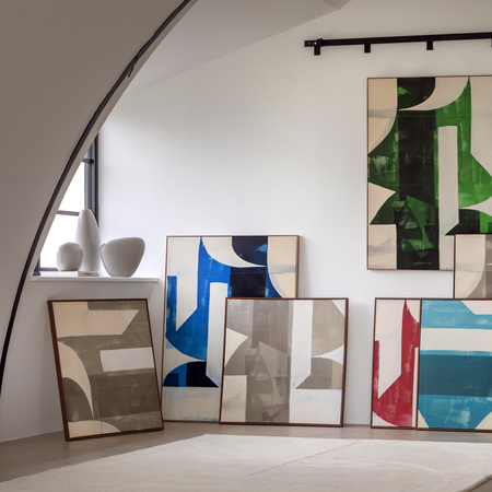 Cemento Abstract Framed Canvas 800x10x800mm